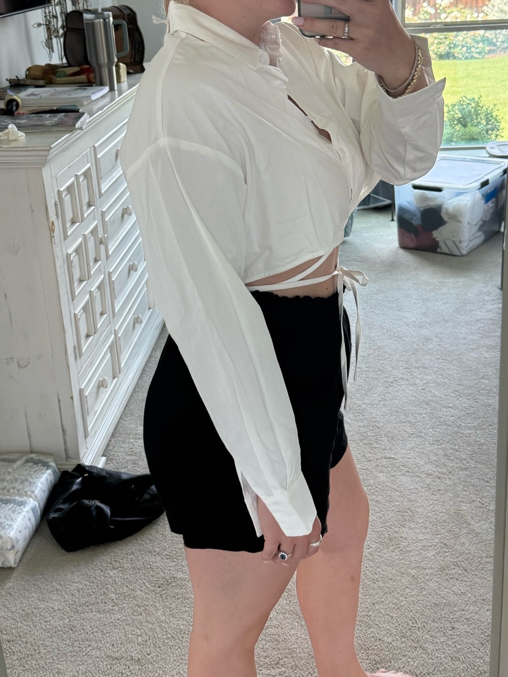 NWT Peppermayo Tailored To You Tie Shirt - Picture 2 of 6